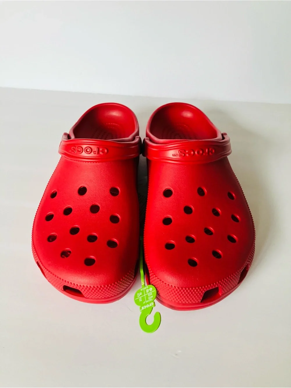 Crocs Men's Adult Classic Clogs Slip-On Sandals Red Lightweight~US Size 13 New